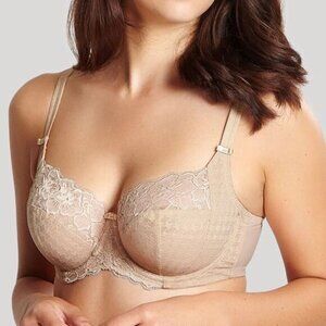 Panache Women’s Size 36 J Nude Wired Lace Envy Full Cup Bra NWT Large Cup